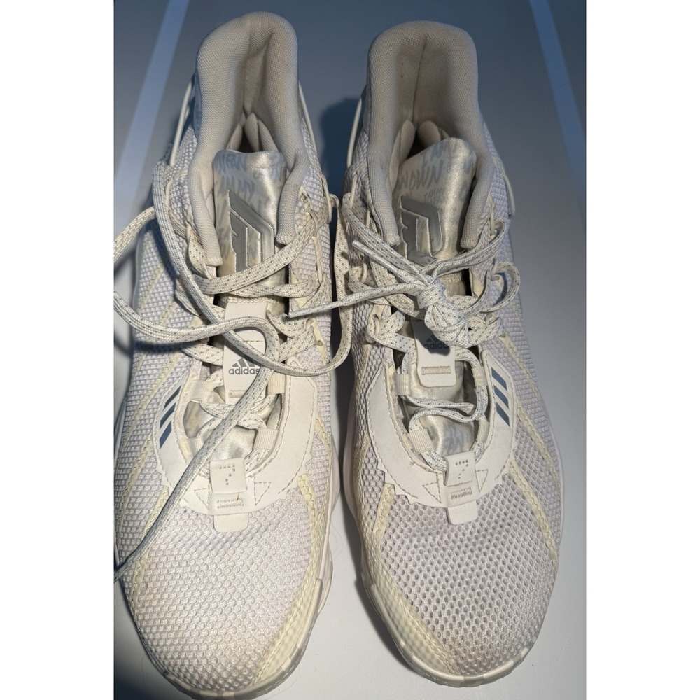 Adidas Dame 7 Basketball Shoes Mens 12 White Silver FY0158 Visionary Lightstrike